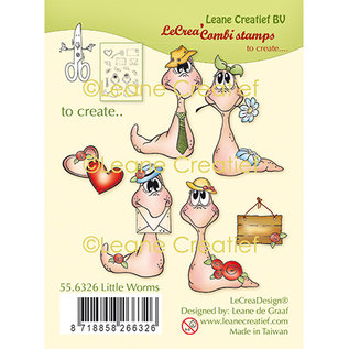 Leane Creatief - Lea'bilities und By Lene Frimærke SET, A6, gennemsigtig, små orme, Leane Creatief