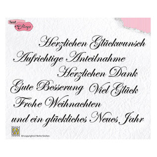 Juego de sellos, 148 x 102 mm, textos en alemán