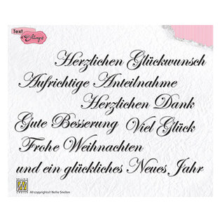 Stempel SET, 148 x 102 mm, Deutsche Texte