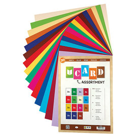 Karten und Scrapbooking Papier, Papier blöcke ENSEMBLE de papier cartonné, 250 g/m², A4, 30 feuilles ! en différentes couleurs, 15 x 2