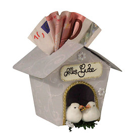 Plantilla de arte, casita para pájaros, para manualidades con papel, gomaespuma, fieltro,