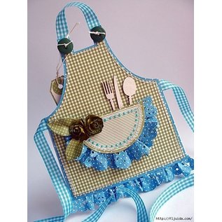 Marianne Design Skære- og prægeskabeloner SET, Craftables, forklæde, 9 x 11 cm