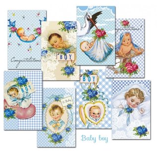 decorer Paper set, mini, 7 x 10.8 cm, with a choice of baby boy and baby girl