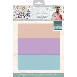 Crafter's Companion Vintage Lace-A4, luxury linen cardboard, 24 sheets, 250gsm!