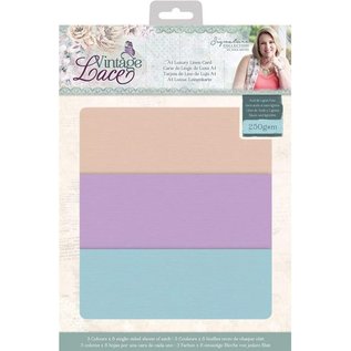 Crafter's Companion Vintage Lace-A4, luksuriøst linpapp, 24 ark, 250 gsm!