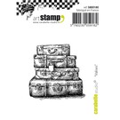 STEMPEL / STAMP: GUMMI / RUBBER Motivstempel, mini vintage kuffert,