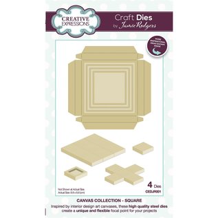 CREATIVE EXPRESSIONS und COUTURE CREATIONS Stamping template set, Canvas collection Rectangle, CEDJR001