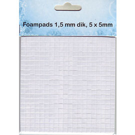 400 adhesive pads, foam pads, 5 x 5 cm x 1.5 mm thick