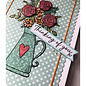 Julie Hickey Stamp motif, transparent, flowers, A7, 74 x 105mm, Julie Hickey