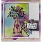 Julie Hickey Stamp motif, transparent, flowers, A7, 74 x 105mm, Julie Hickey