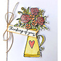 Julie Hickey Stamp motif, transparent, flowers, A7, 74 x 105mm, Julie Hickey