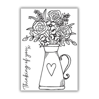 Julie Hickey Stamp motif, transparent, flowers, A7, 74 x 105mm, Julie Hickey