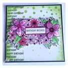 Julie Hickey Stamp motif, transparent, flowers, A6, 105 x 148 mm, Julie Hickey