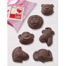 GIESSFORM / MOLDS ACCESOIRES Chocoladevorm, Safari, 4,5 x 5,5 cm, 6 vormen
