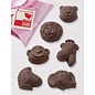 GIESSFORM / MOLDS ACCESOIRES Schokoladengießform, Safari,4,5 x 5,5 cm, 6 Formen
