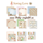 Bloque de papel, Sewing Love, 15,2 x 15,2 cm, 24 impresos en ambos lados, 190 g / m2