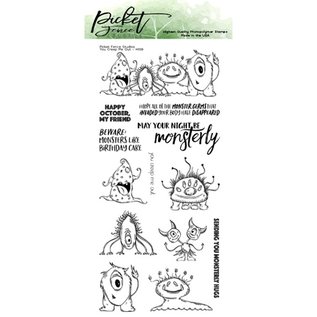 Stempel / Stamp: Transparent Motif de tampon transparent / clair, monstres mignons