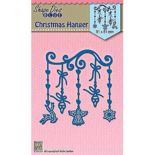 Punching and embossing templates, 81x81mm, Christmas hanging ornaments