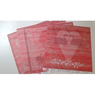 Designer Papier Scrapbooking: 30,5 x 30,5 cm Papier Carta di design, set di 5 fogli, 30,5 x 30,5 cm, 140 gsm