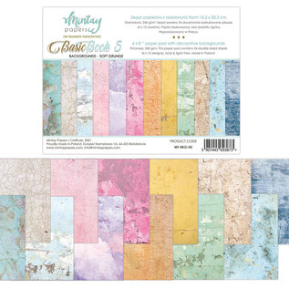 Mintay und Ciao Bella Bloc design basique, motifs de fond et cartes, grunge, 15,2 x 20,3 cm, 240 g/m²