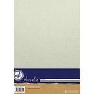 AURELIE Carta metallica, 10 fogli, carta metallica vintage, bianca, 250gsm, formato A4,
