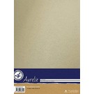 AURELIE Metallic Karton, 10 Blatt, Vintage Metallic Karton, Elfenbein, 250gsm, A4 Format