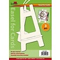 Craft set, card stand, 3 pieces, made of cardstock, cream color, ideal for cards and pictures!