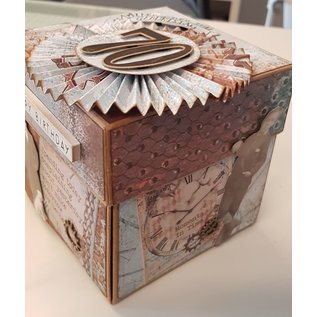 BASTELSETS / CRAFT KITS Gaveeske med 35 deler, eksplosjonsboksformat: 7x7x7,5 + 12x12x12 cm