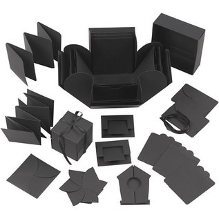 BASTELSETS / CRAFT KITS Geschenkbox mit 35 Teile , Explosion Box Format: 7x7x7,5+12x12x12 cm