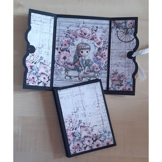 Set de papier, 15,5 x 15,5 cm, Dreamgarden, 24 feuilles ! imprimé recto-verso, 190 g/m²