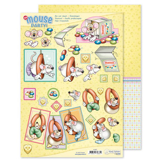 BASTELSETS / CRAFT KITS 3D Cut out, Mause Party, das komplette SET !