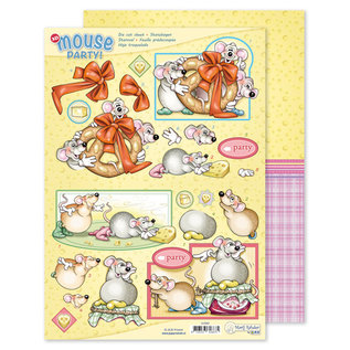 BASTELSETS / CRAFT KITS 3D cut out, mouse party, the complete SET!