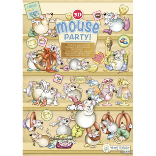 BASTELSETS / CRAFT KITS 3D cut out, mouse party, the complete SET!