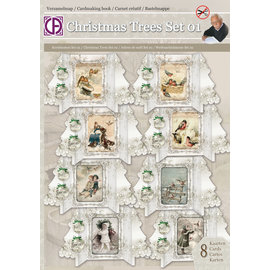 BASTELSETS / CRAFT KITS Karten Bastelset zur Gestaltung von  8  wunderschöne idyllische Winter- und Weihnachtskarten!