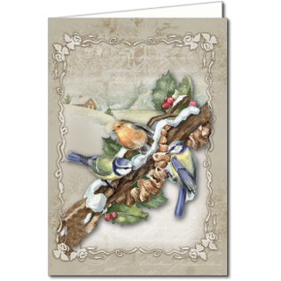 BASTELSETS / CRAFT KITS Karten Bastelset zur Gestaltung von  8  wunderschöne idyllische Winter- und Weihnachtskarten!