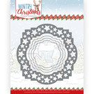 Yvonne Creations Punching and embossing template, winter, Christmas, motif with stars