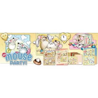 BASTELSETS / CRAFT KITS 3D cut out, mouse party, the complete SET!