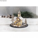 BASTELSETS / CRAFT KITS 1 kit di legno, chiesa di Natale, 37 parti