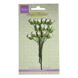 BLUMEN (MINI) UND ACCESOIRES 16 rose buds, white