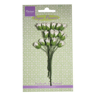 BLUMEN (MINI) UND ACCESOIRES 16 capullos de rosa, blancos