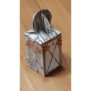 Craftemotions Troqueles de corte: caja de cartón caja de linterna A5