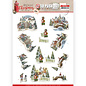 AMY DESIGN Die cut sheets in A4, 3D, Nostalgic Christmas, Christmas Village,