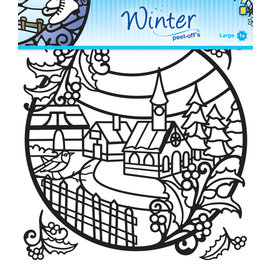 Winter peel-off stickers, format 20 x 20 cm