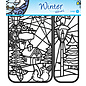 Vinterklistremerker for vinter, 20 x 20 cm