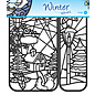 Winter peel-off stickers, formaat 20 x 20 cm