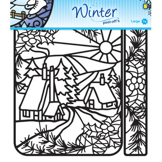 Winter peel-off stickers, format 20 x 20 cm