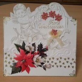 KARTEN und Zubehör / Cards 3 angel cards + 3 envelopes in white