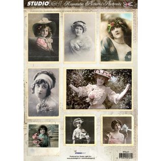 Studio Light A4 die cut sheet with 8 Romantic Pictures Portraits,
