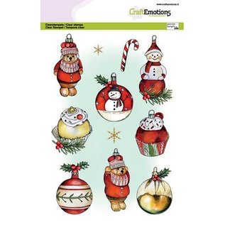 Craftemotions Motivi per francobolli, trasparente, formato A5, 9 motivi, Natale,