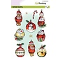 Craftemotions Motivi per francobolli, trasparente, formato A5, 9 motivi, Natale,